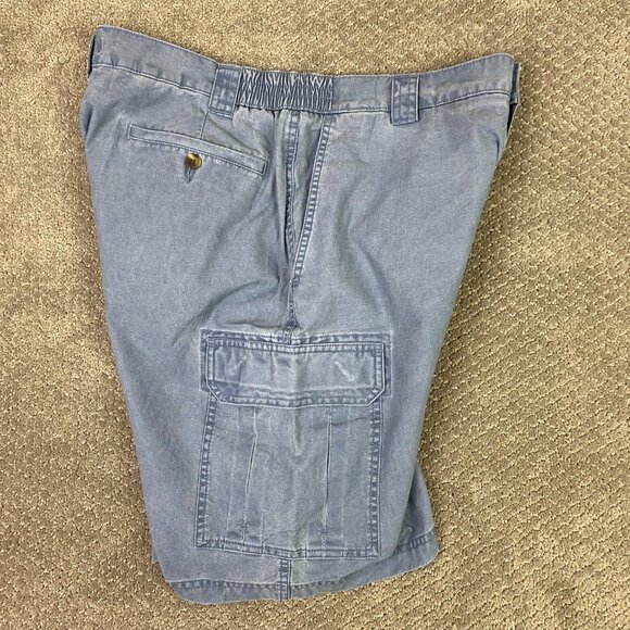 LL Bean Tropic Weight Cargo Shorts Men's 36 Blue 10" Comfort Waist Utility - Picture 6 of 13